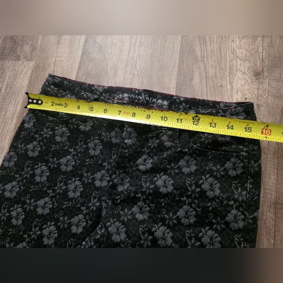 BANANA REPUBLIC floral Skinny Strwtch Pants Jeggings Denim 27  Classy Preppy Y2k - Picture 9 of 12